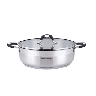 ماهی تابه دو دسته و دو درب 24 سانت استیل عرشیا مدل SS478-3723